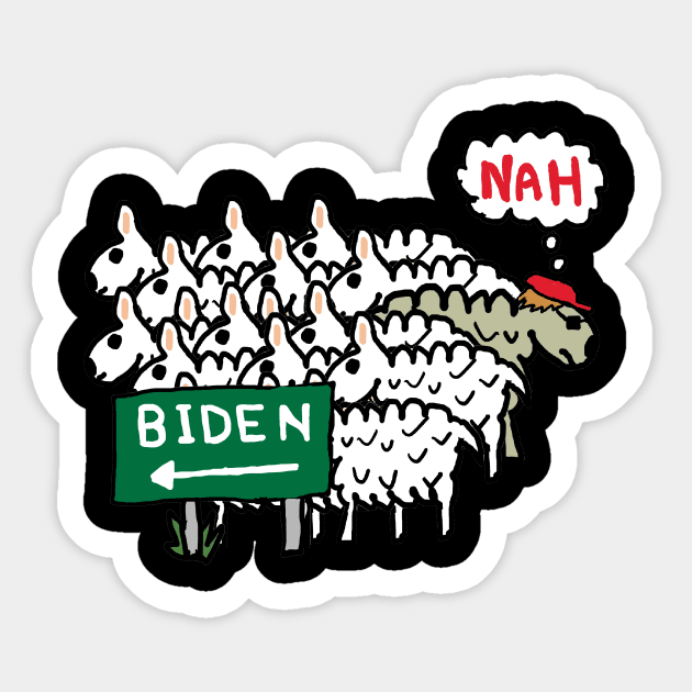 Funny Anti Biden Sticker by Mark Ewbie